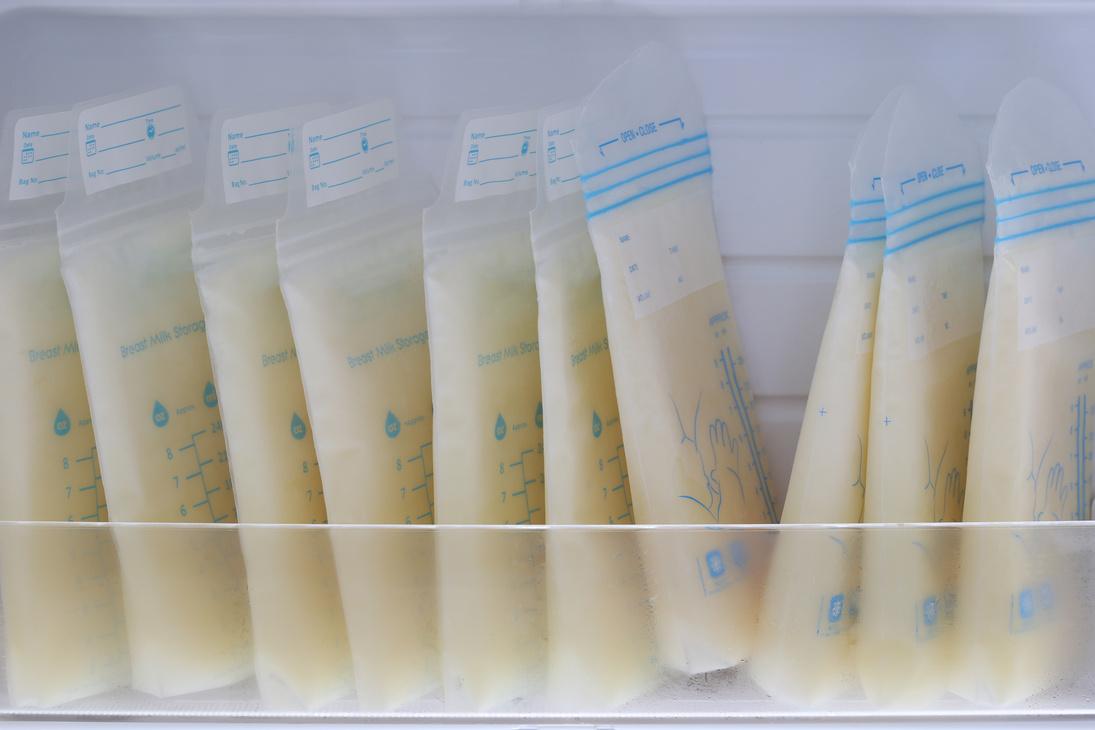 Breast Milk Storage Bags in Refrigerator